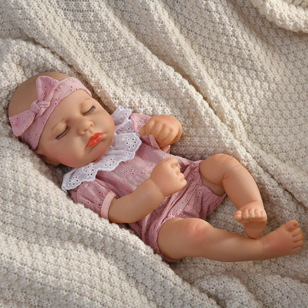 16 Inch 40cm Loulou Full Body Soft Vinyl Girl Reborn Baby Doll Lifelike Bebe Reborn Doll Toys Realistic Baby Doll Toys