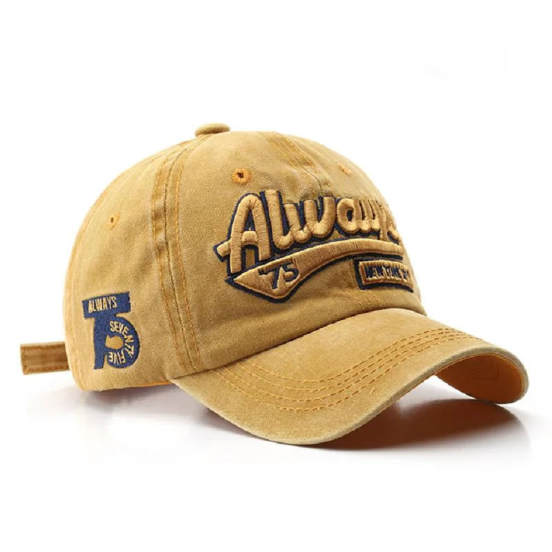Embroidered Baseball Cap For Women Men New Spring Summer Solid Sunhat Retro Washable Sport Snapback Caps Hip Hop Fishing Hat