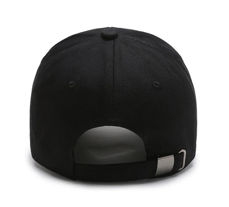 Women's Smiley Face Embroidery Baseball Caps Kpop Black Cotton Adjustable