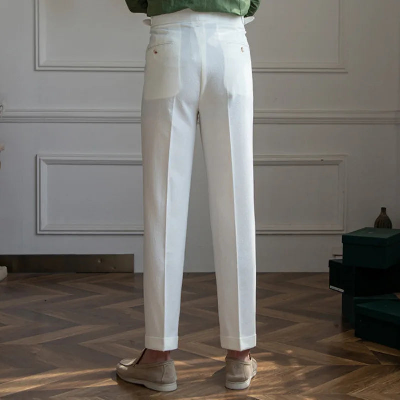 Spring Italy Business Dress Pants Men High Quality Office Social Suit Pants Pantalones
