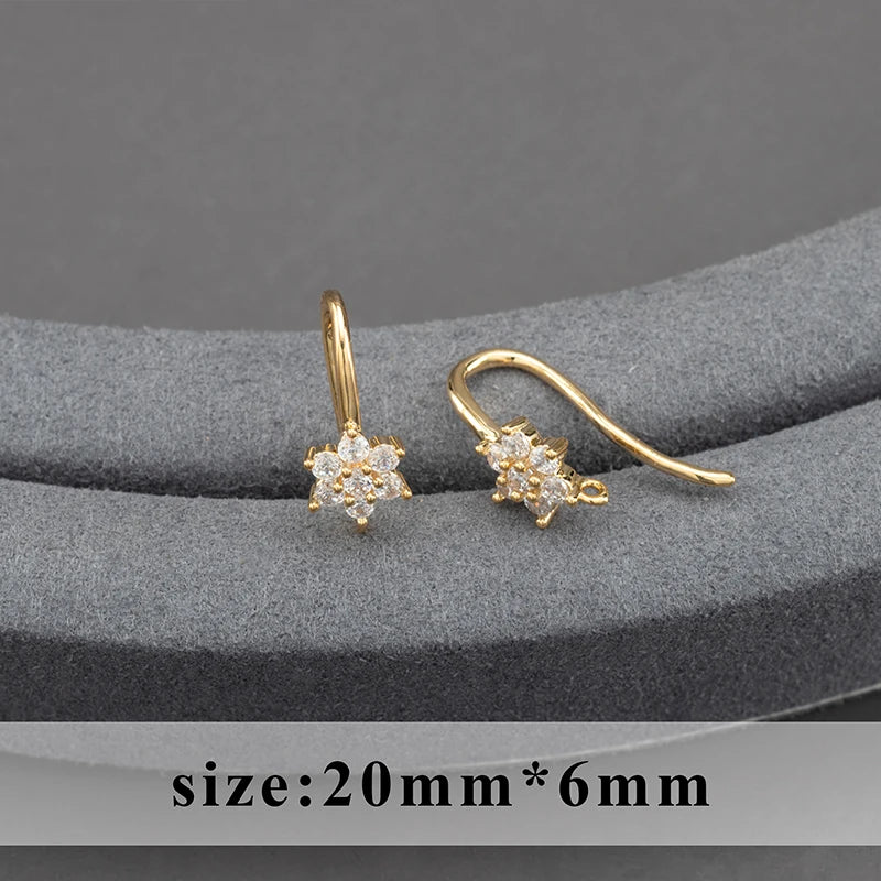 GUFEATHER,20pcs/lot,M800,jewelry accessories,pass REACH,nickel free,18k gold plated,copper,connector,diy earrings,jewelry making