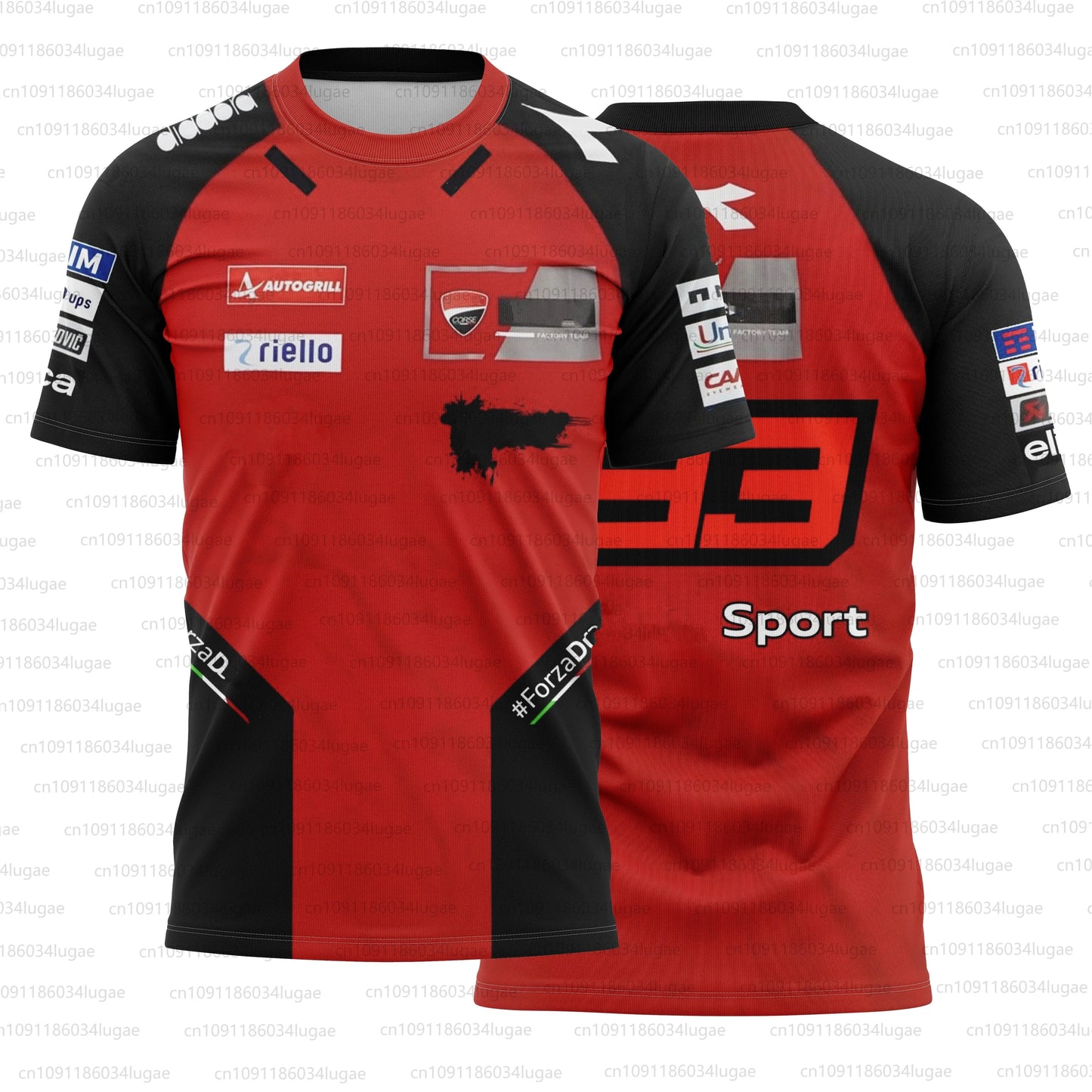 2025 Men's Women's Limited Edition Outdoor Sports Marc Mírquez Salute Design Breathable Leisure Retro Racing T-shirt O Neck Top