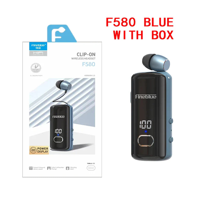 Fineblue F580 Wireless Earphone Bluetooth 5.3 Retractable Portable Headset Calls Remind Vibration Sport Run Headphone F920 F520