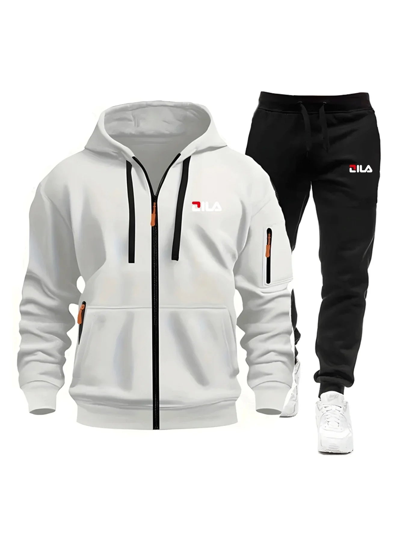Men's Tracksuit Hoodies Pants Plus Size Autumn Winter Daily Casual Sporty Jogging Suit Fashion Sweatshirt Outfit Male Sports Set