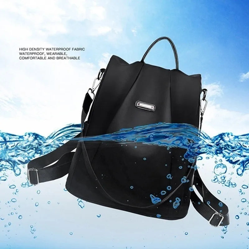 Casual Oxford Backpack Women Black Waterproof Nylon School Bags For Teenage Girls High Quality Fashion Travel Tote Packbag