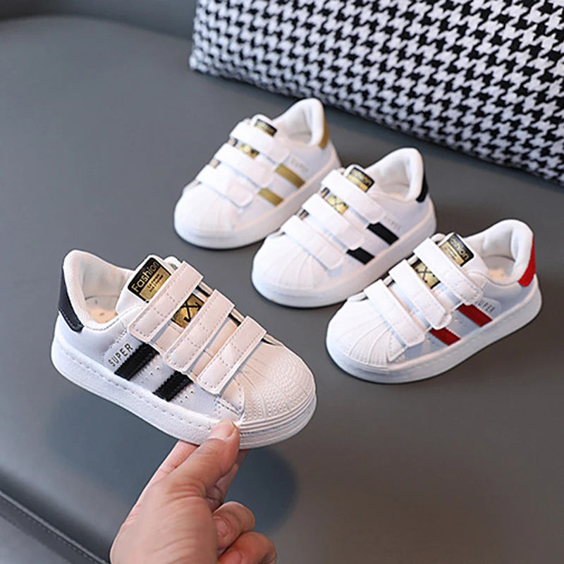 Children's Sneakers Kids Fashion Design White Non-slip Casual Shoes for Boys Girls