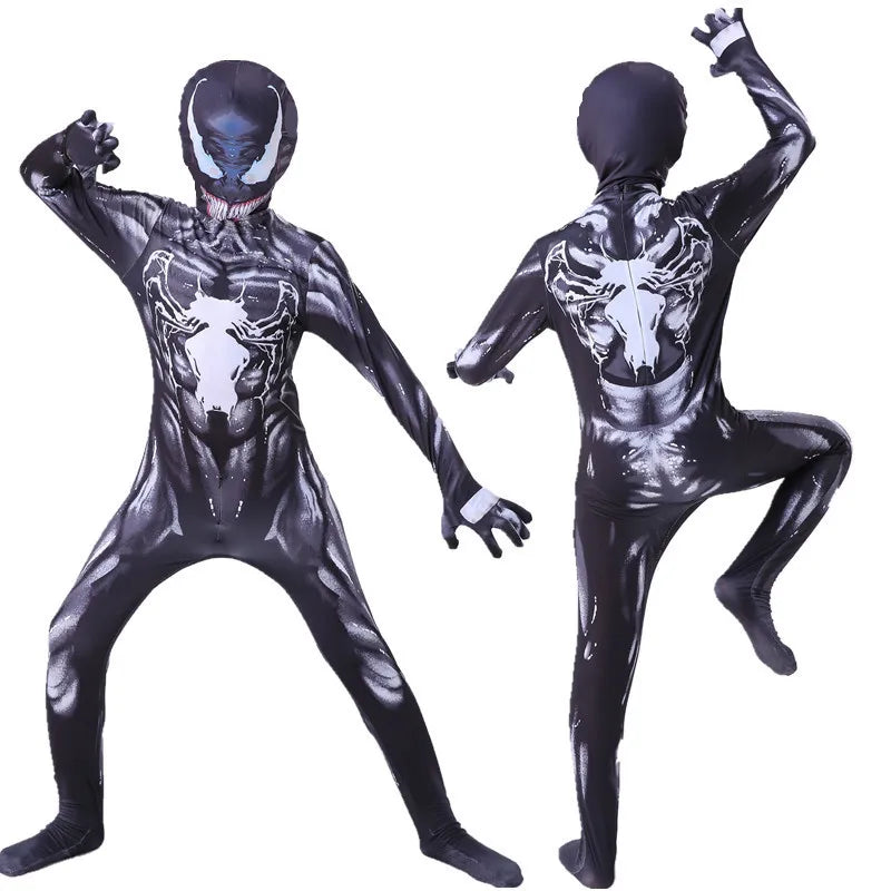 Kids Flash Man Costume Boys Cosplay Headgear Mask Set New Year Carnival Party Superhero Fancy Dress