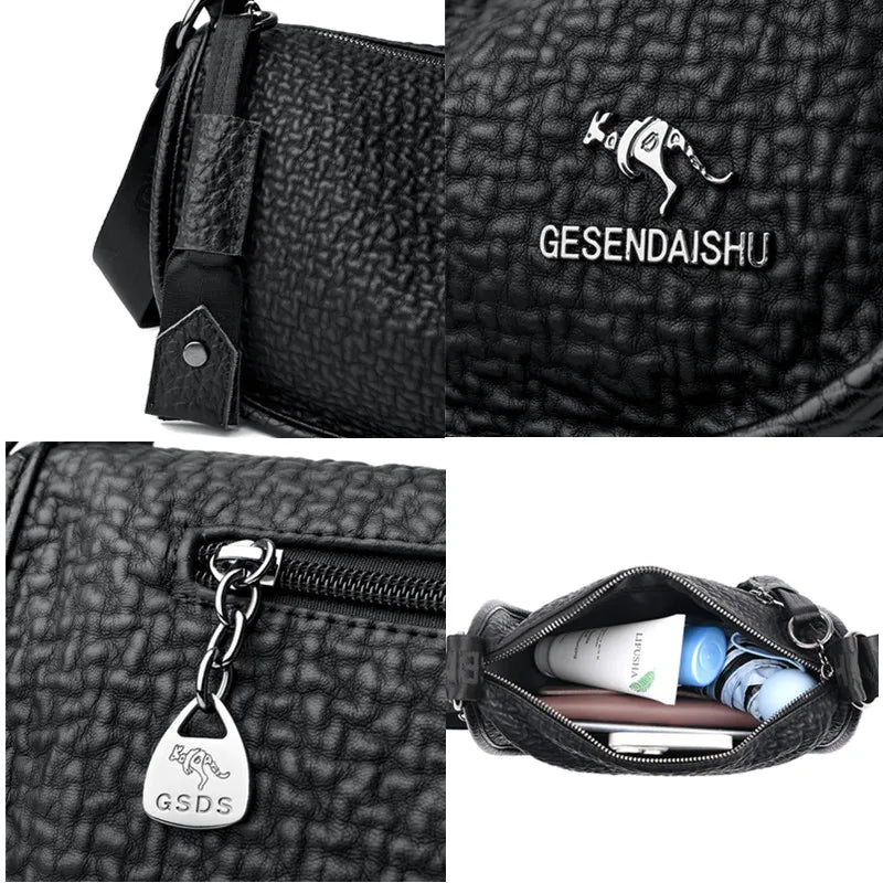 Handbag Luxury Genuine Leather Women Tote Designer Ladies Shoulder Crossbody