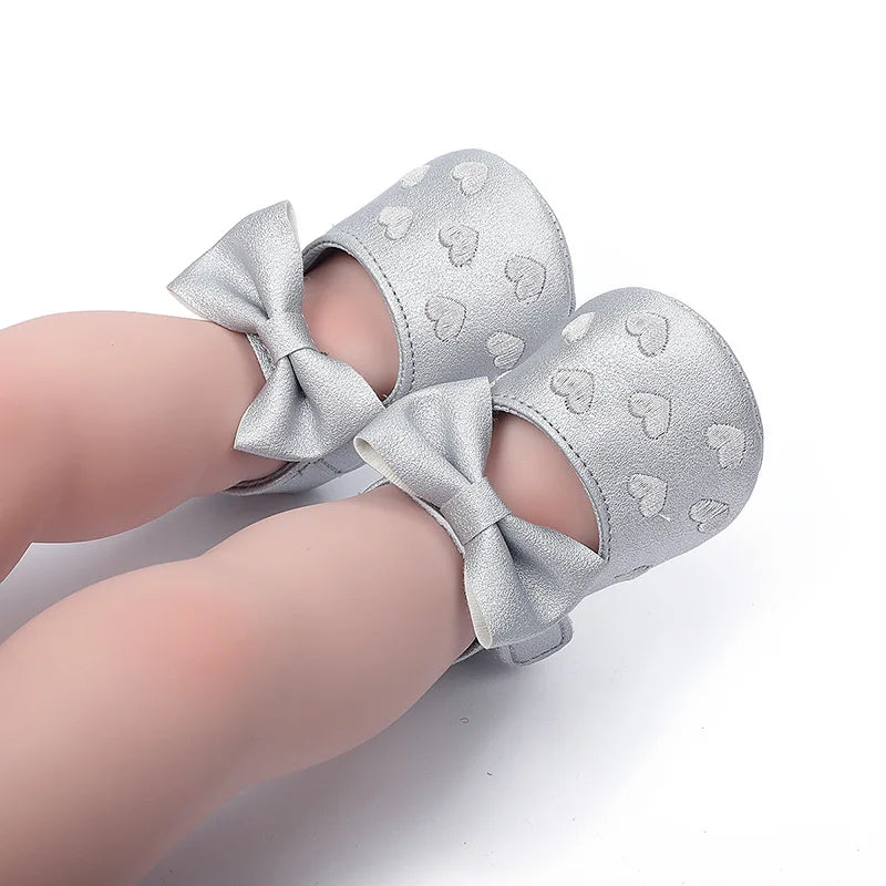 0-18Month Baby Shoes Classic Love Leather Boy Girl Shoes Multicolor Toddler