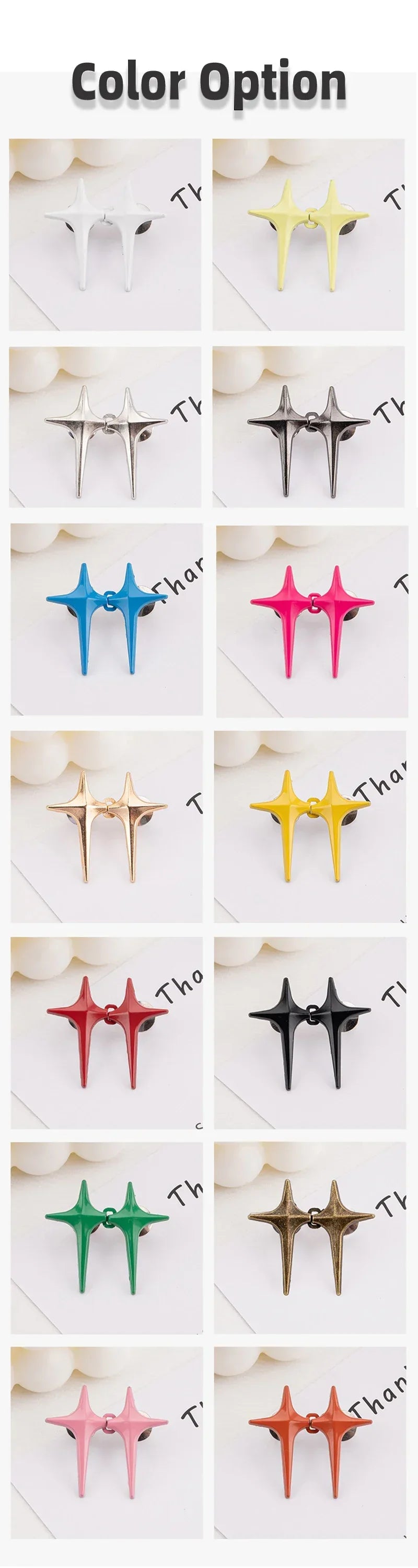 1Pair Cross Star Waist Buckle Adjustable Detachable Pants Clips Waist Tightener Nail-free Metal Button Snaps for Jeans Decor