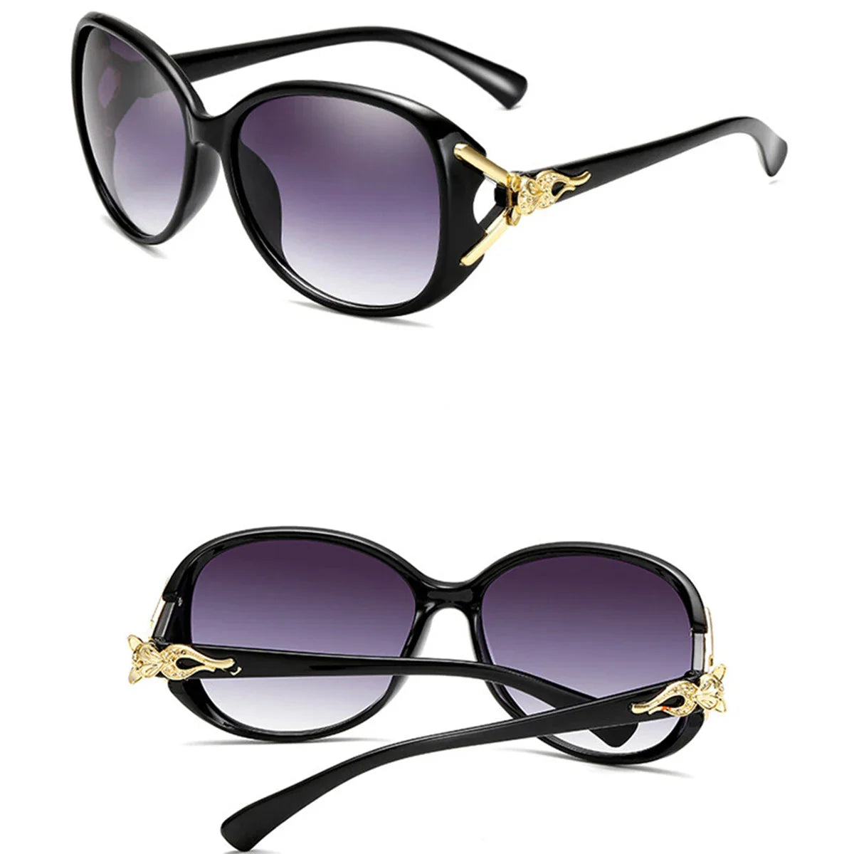 Ladies Fashion New Ladies UV Protection Sunglasses Shade Driving Big Frame Fox Head Sunglasses