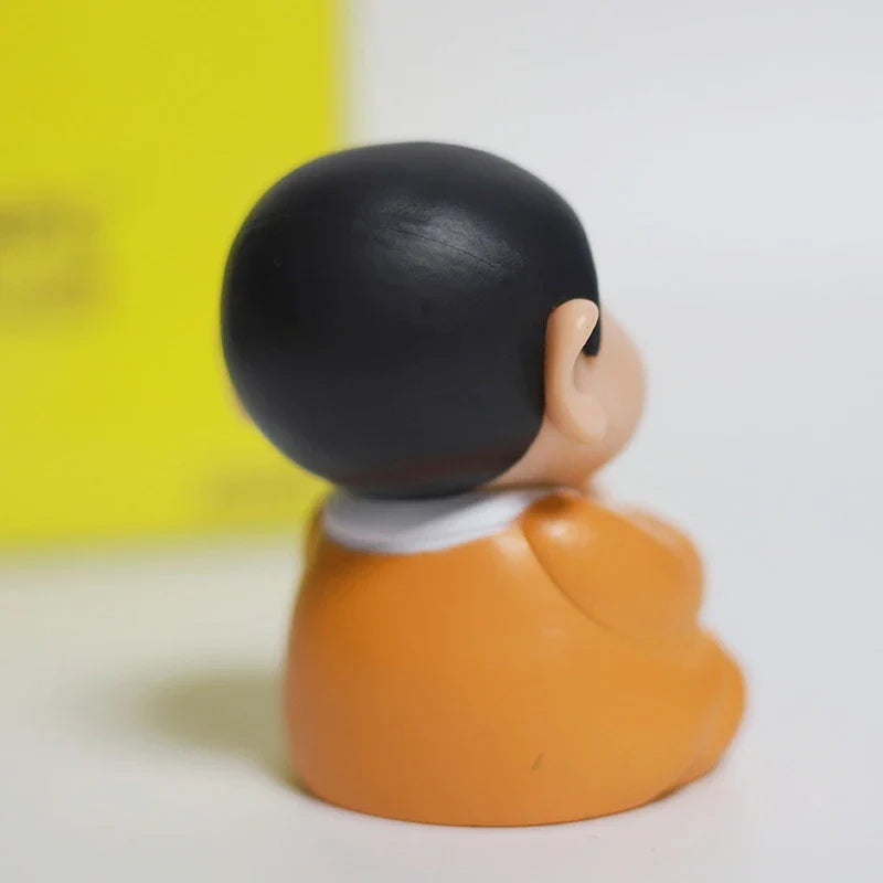 8cm Crayon Shin Chan Cos Buddha Good Luck Compassion Action Figure Funny Kawaii Doll PVC Model Toys Collection Children Gifts