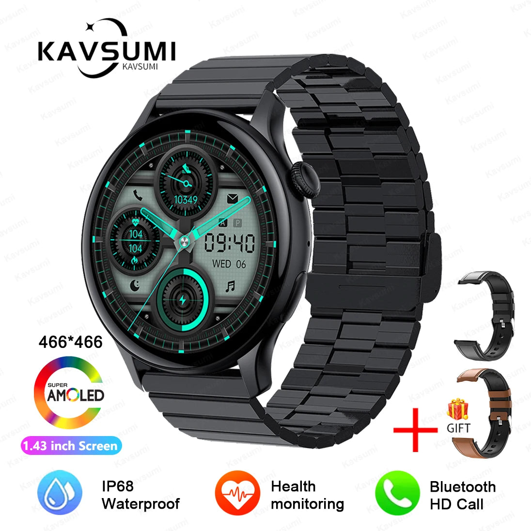 Smartwatch for Women AMOLED Screen Always Display Time NFC IP68 Waterproof Sports Call Women Smart Watch For Women Custom dial