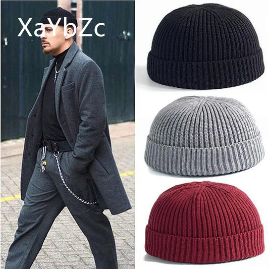 Winter Warm Beanies Casual Short Thread Hip Hop Hat Adult Men  Female Wool