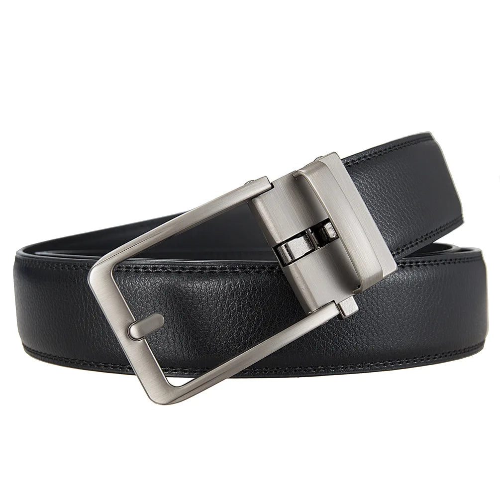 Famous Brand Belt Male Designer Automatic Buckle Genuine Leather Men Belt  Luxury Belts for Men 3.5cm New Black Brown Plus Size