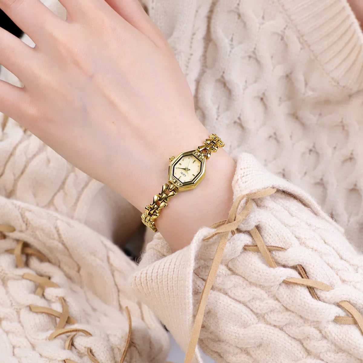 GEDI Brand Ladies Watches are Exquisite Light Luxury Retro Metal Bracelets high-end Waterproof Women Fashion Quartz Wristwatches