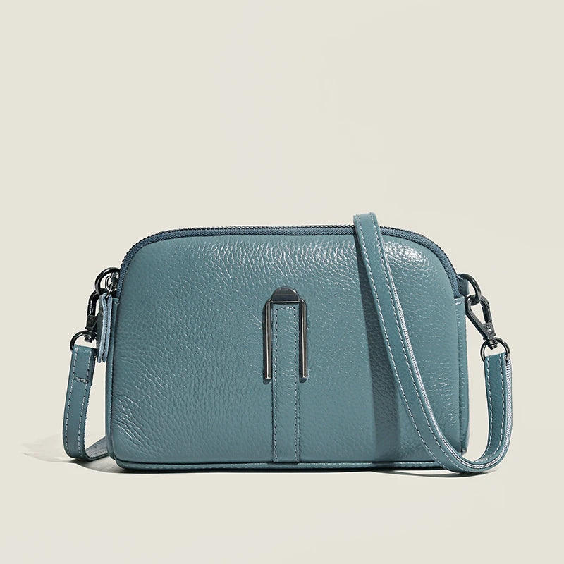 Genuine Leather Bag Women's Crossbody Bag for Woman Female Solid