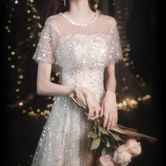Homecoming Dresses: Prom Dress Off The Shoulder Bling Bling Bridesmaid Dresses