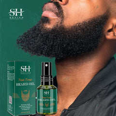 Biotin Beard Oil For Men Natural Beard Hair Growth Essential Oil Tea Tree Beard Regrowth Treatment Oil Man Beard Care