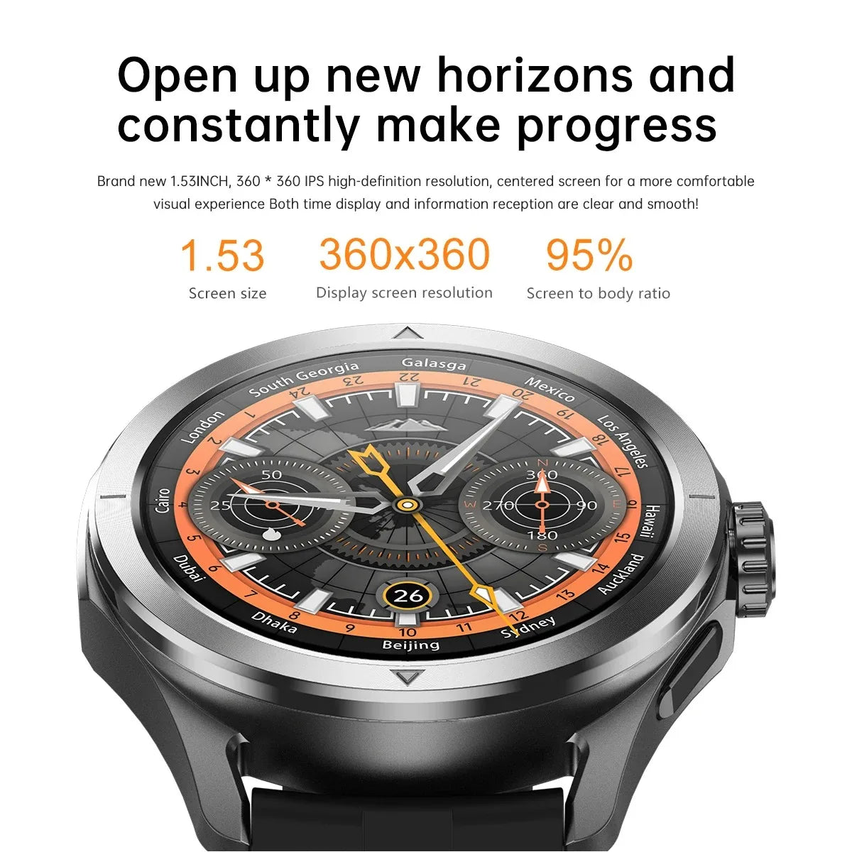 New For Xiaomi S4 Ultra Outdoor Sports Smart Watch Men 1.53 inch AMOLED NFC GPS Compass Heart rate Waterproof BT Call Smartwatch