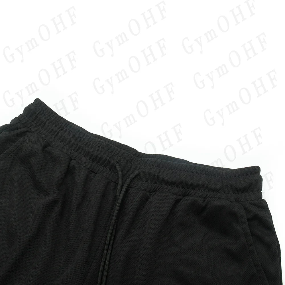 Funny Face 2 in 1 Shorts T Shirt Suits Men's Fitness Breathable Second Skin Compression Shirts Sets Gym Double Deck Shorts