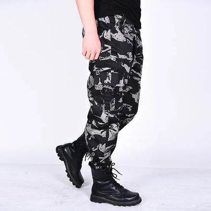 Spring Brand Men Fashion Military Cargo Pants Multi-pockets Baggy Men Pants Casual Trousers Overalls Camouflage Pants Man Cotton