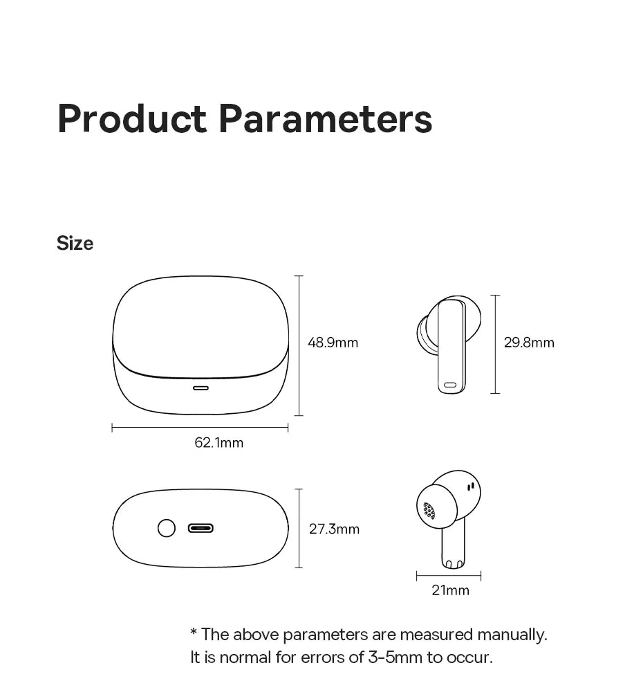 Baseus Bowie M2s ANC Earphone Bluetooth 5.3 Active Noise Cancellation -48dB Wireless Headphone Support 3D Spatial Audio Earbuds