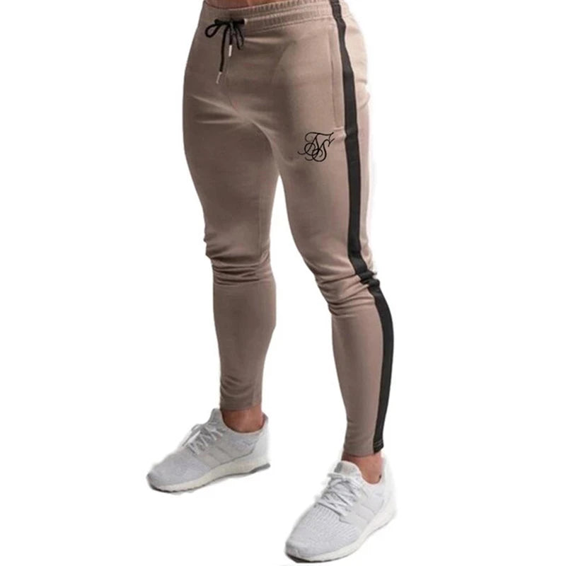 Sik Silk Men's Pants Fitness Skinny Trousers Spring Elastic Bodybuilding Pant Workout