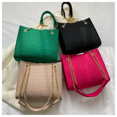 Chic Chain Handbag Versatile Crossbody Tote Trendy Chain Shoulder Bag Fashionable