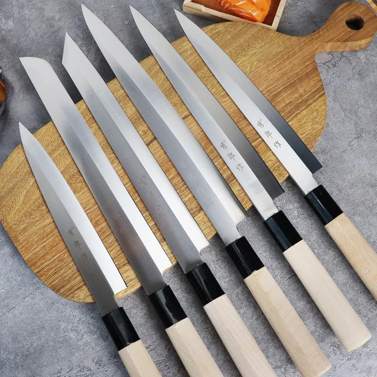 Knife kitchen Meat Cleaver Professional Salmon Sushi Slicing Knife