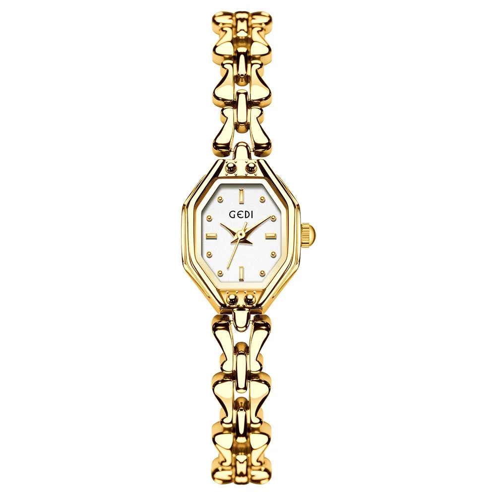 GEDI Brand Ladies Watches are Exquisite Light Luxury Retro Metal Bracelets high-end Waterproof Women Fashion Quartz Wristwatches