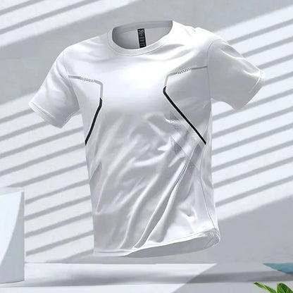 2025 Men's fashion top T-shirt, skin-friendly, breathable, highly elastic, quick-drying