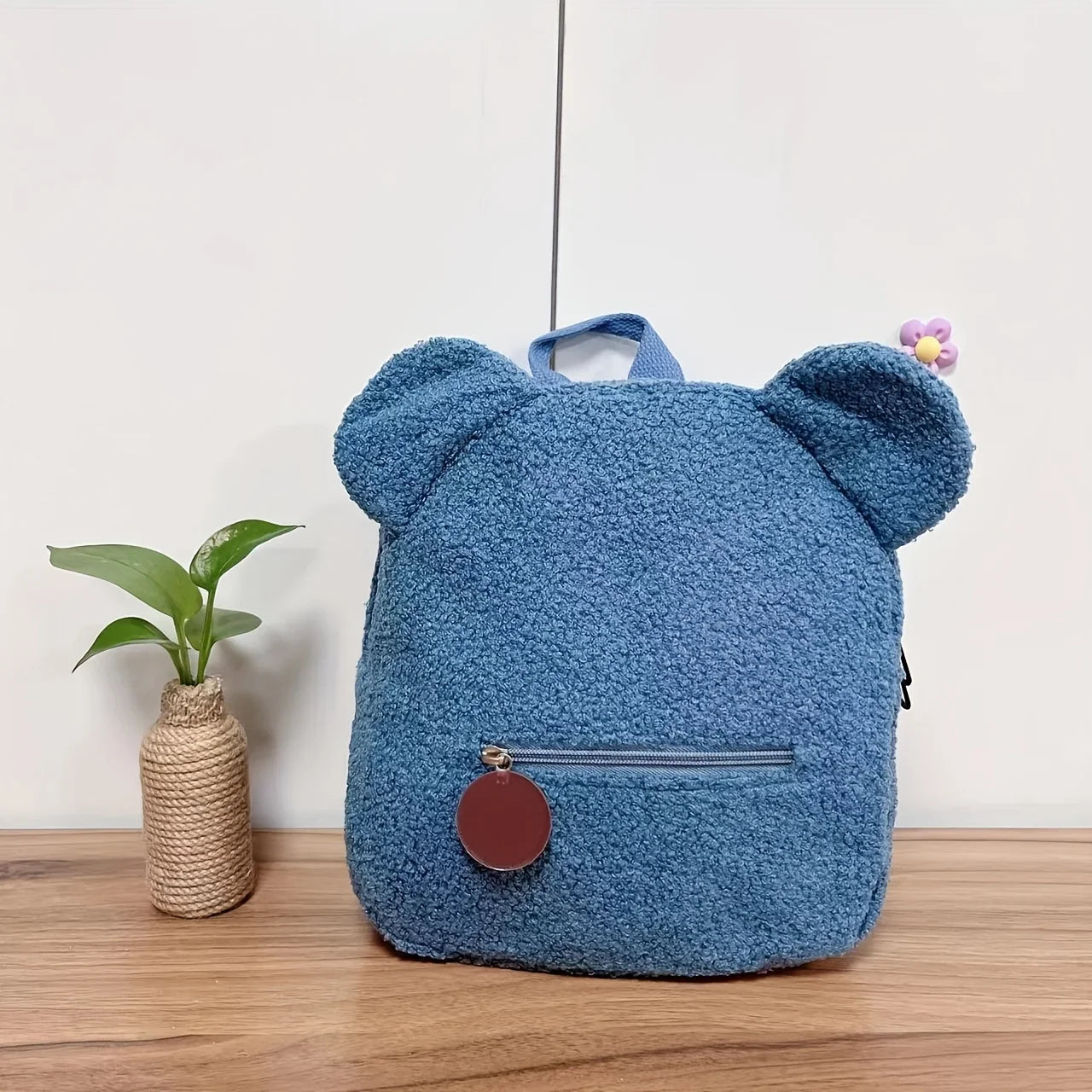 Cute Bear Plush Backpack Embroidered Name Autumn Winter Kids Outdoor Shoulder Bags Custom Personalized Children's Gift Bags