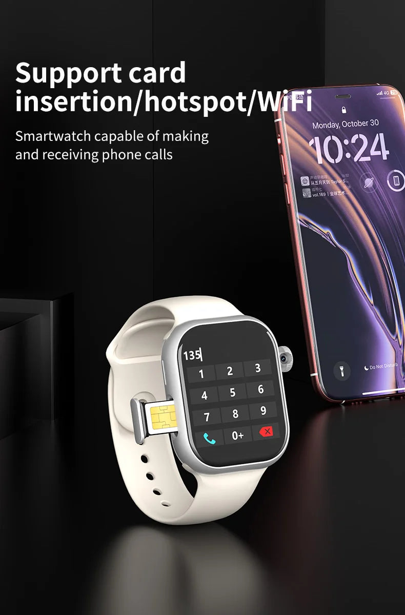 VP19 Pro Android Touch ID 5G Smartwatch 1580Mah Battery Smartwatch With 800W Pull-out Camera Free Download APP WIFI GPS Amoled