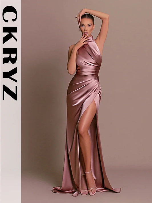 Evening Dresses: Evening Party Dresses Women Sleeveless Backless Halter