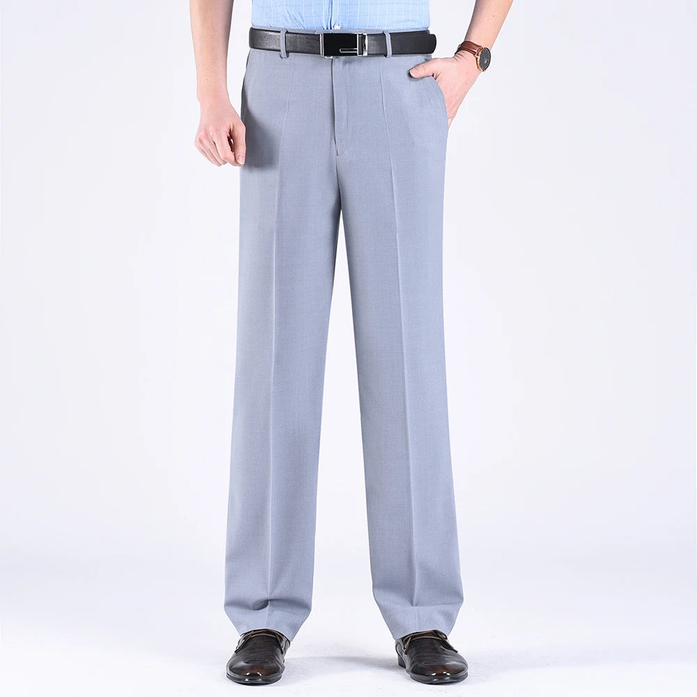 Big Size Summer Men Business Thin Pants Male Formal Classic Suit Pants Trousers for Mens Clothing