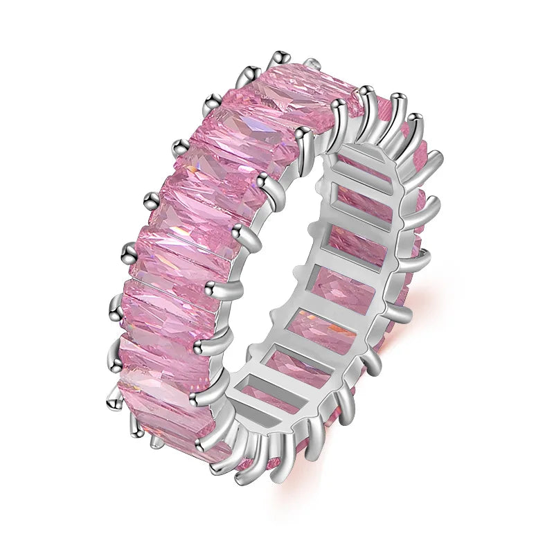 Cubic Zirconia Engagement Rings for Women Marquise Crystal Wedding Ring Party