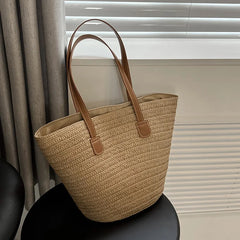 Large Capacity Straw Bag For Women Knitted Straw Bag Bohemia