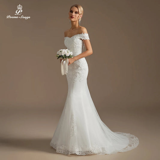 White Bridesmaid Dresses: Boat Neck flower pattern Wedding Dresses for Women