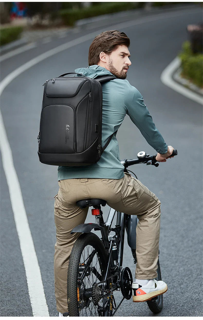 Heroic Knight Business Backpack for Men Waterproof Travel 17.3" Laptop Backpack  High Capacity Multifunctional Pack USB Charging