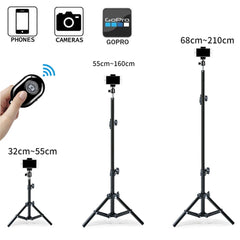 160/210cm Tripod for Phone Smartphone Tripod Mobile Mount Iphone Camera Stand