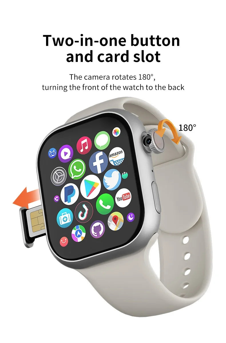 VP19 Pro Android Touch ID 5G Smartwatch 1580Mah Battery Smartwatch With 800W Pull-out Camera Free Download APP WIFI GPS Amoled