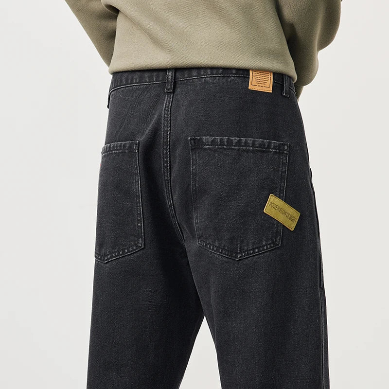 Black Jeans For Men Baggy Pants Loose Fit Harem Pants Streetwear