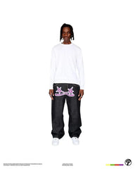 Hip Hop Street Apparel Jeans Y2k Harajuku Printed Gothic Jeans