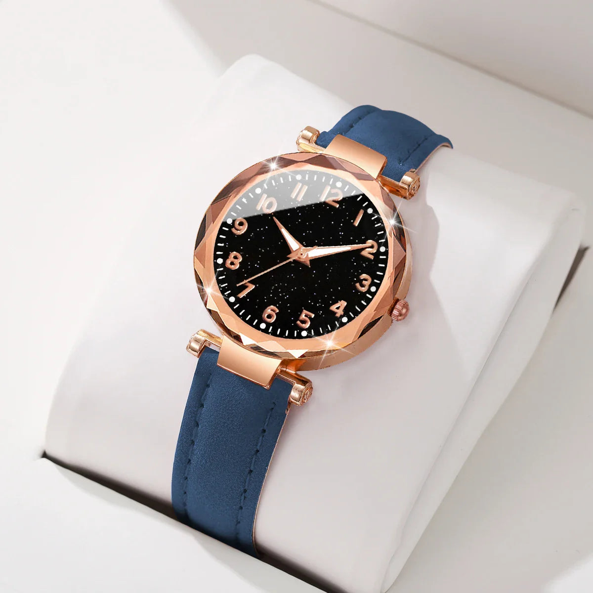 Fashion Arabic Dial Women Quartz Watch Casual Leather Strap Wristwatches for Ladies Clock Reloj Mujer（Without Box）