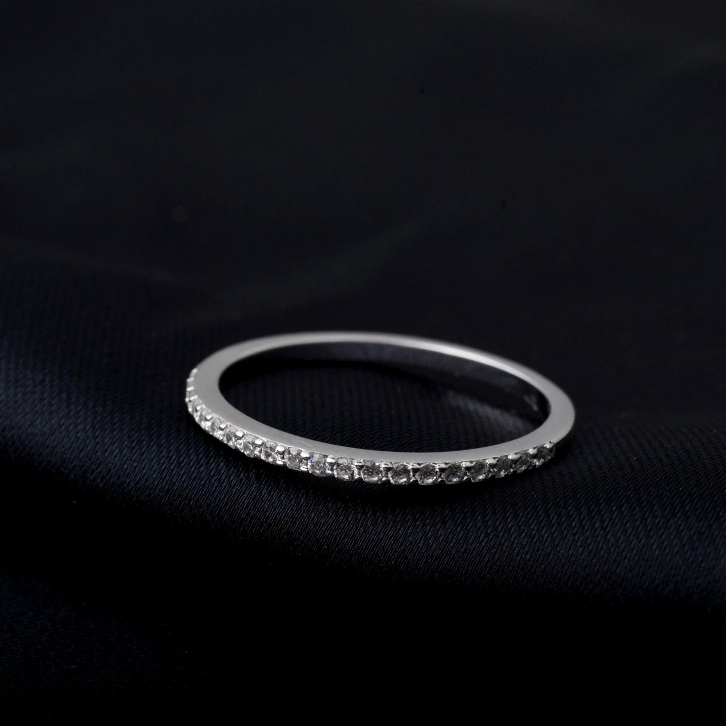 4 Pcs 925 Sterling Silver Wedding Band Solitaire Eternity Stacking Rings for Women