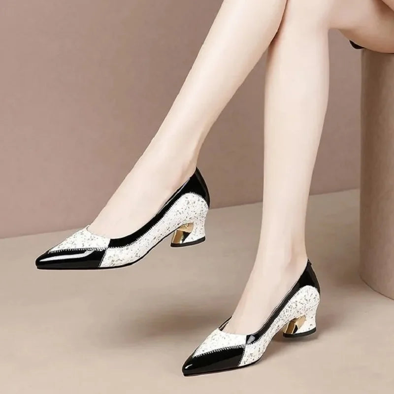 Women Fashion Classic High Quality Pu Leather Slip on Pumps Lady Casual Sweet Comfort Summer Shoes Sapatilha Feminina E5993