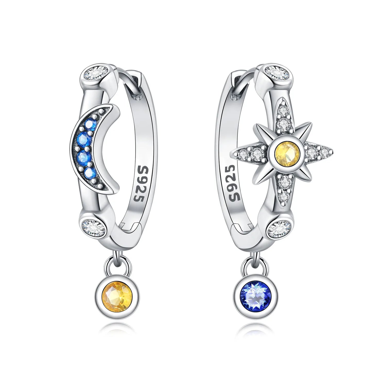 PANPOKI 925 Sterling Silver Multi Layer Starry Tassel Drop Earrings Women Earrings Charm Trend Versatile Party Jewelry Gifts