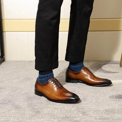 Classic Genuine Leather Whole Cut Mens Oxford Dress Shoes