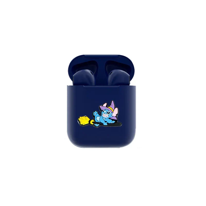 Disney's New TWS i12 Wireless Headphones Bluetooth Stitch 5.0 Headphones Matte Macaron Headphones with Microphone Handsfree